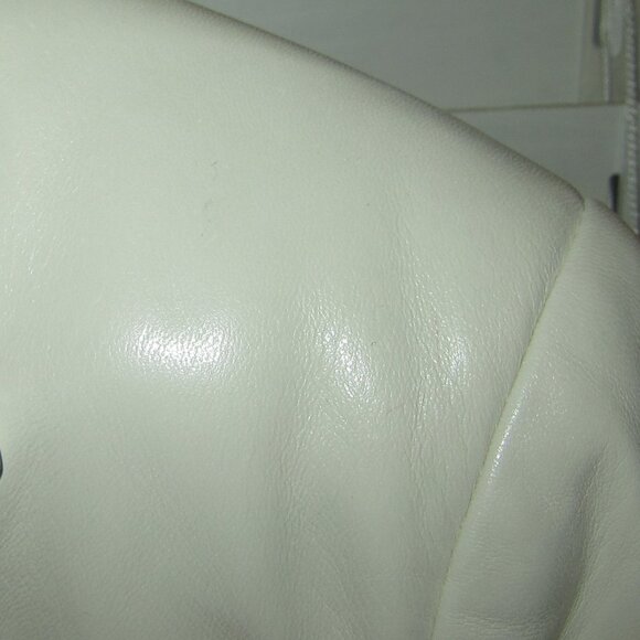 Per Se White Leather Blazer Jacket Women's 12 - Picture 9 of 12